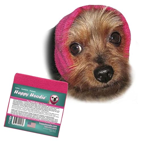 Happy Hoodie The Original Dog & Cat Calming Band - American Brand - Anxiety Relief/Noise Protection-Grooming-Thunder-Fireworks (Small Pink) - Since 2008