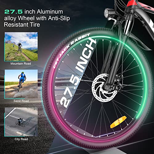Vivi Electric Bike, 27.5" Electric Bike For Adults 500W Ebike Electric Mountain Bike Adult Electric Bicycles With 48V 10.4Ah Removable Lithium Battery, Shimano 21 Speed Gears, Up To 50 Miles #TOP5