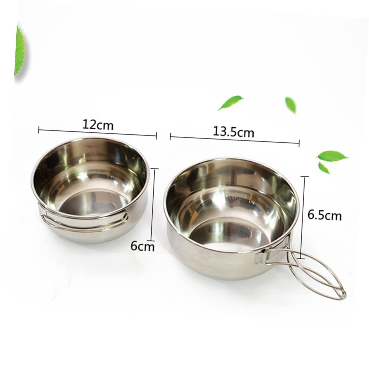 ibasenice Stainless Steel Bowl Set for Camping Portable Picnic Bowl Compact Durable Tableware for Outdoor