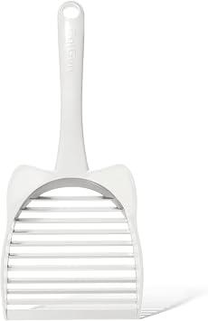 CatGuru Cat Litter Scoop, Jumbo Litter Scoop, Litter Scooper with Deep Shovel & Long Handle, Super Fast Sifter, Durable Kitty Litter Scoop, Cat Stuff, Kitten Supplies White