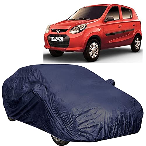 Image of Auto Oprema Trend Water and Heat Resistant Car Body Cover (Solid Blue Taffeta with Mirror) Compatible with Maruti Suzuki Swift Car Bumper to Bumper Accurately.