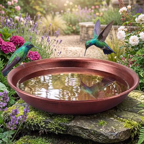 Metal Bird Bath Fountain with Water Pump for Outdoor Garden