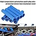 SWPHRT 8PCS Car Spark Plug Wire Boots, 1000 Degree Vehicle Spark Plug Heat Shield Protector, Automotive Thermal Protection Insulator Sleeve Cover Accessories, Compatible with SBC BBC 350 454 (Blue)