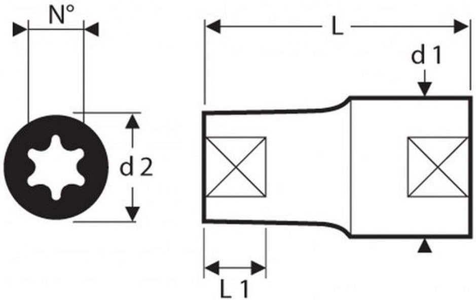Torx socket wrench 1/2 inch: T14 - Image 3