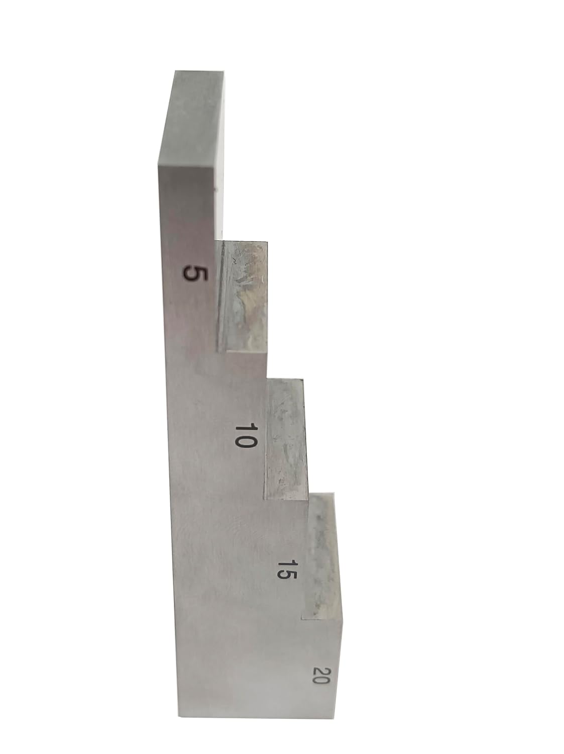Ultrasonic Test Calibration Block 4 Step 5mm 10mm 15mm 20mm for Ultrasonic Thickness Gauge in NDT Thickness and linearity Calibration 1018 Steel