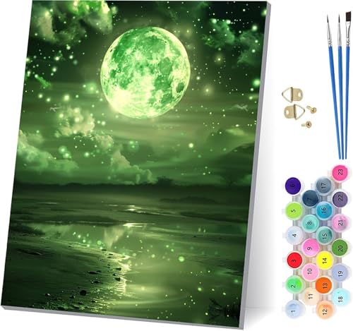 G  yCgoCio[ i DIY Paint by Numbers LbghG h G fW^G uVƃANG̋ l̂߂̃NGCeBuȎ z[ ItBX Mtg 40x50cm, t[t G-