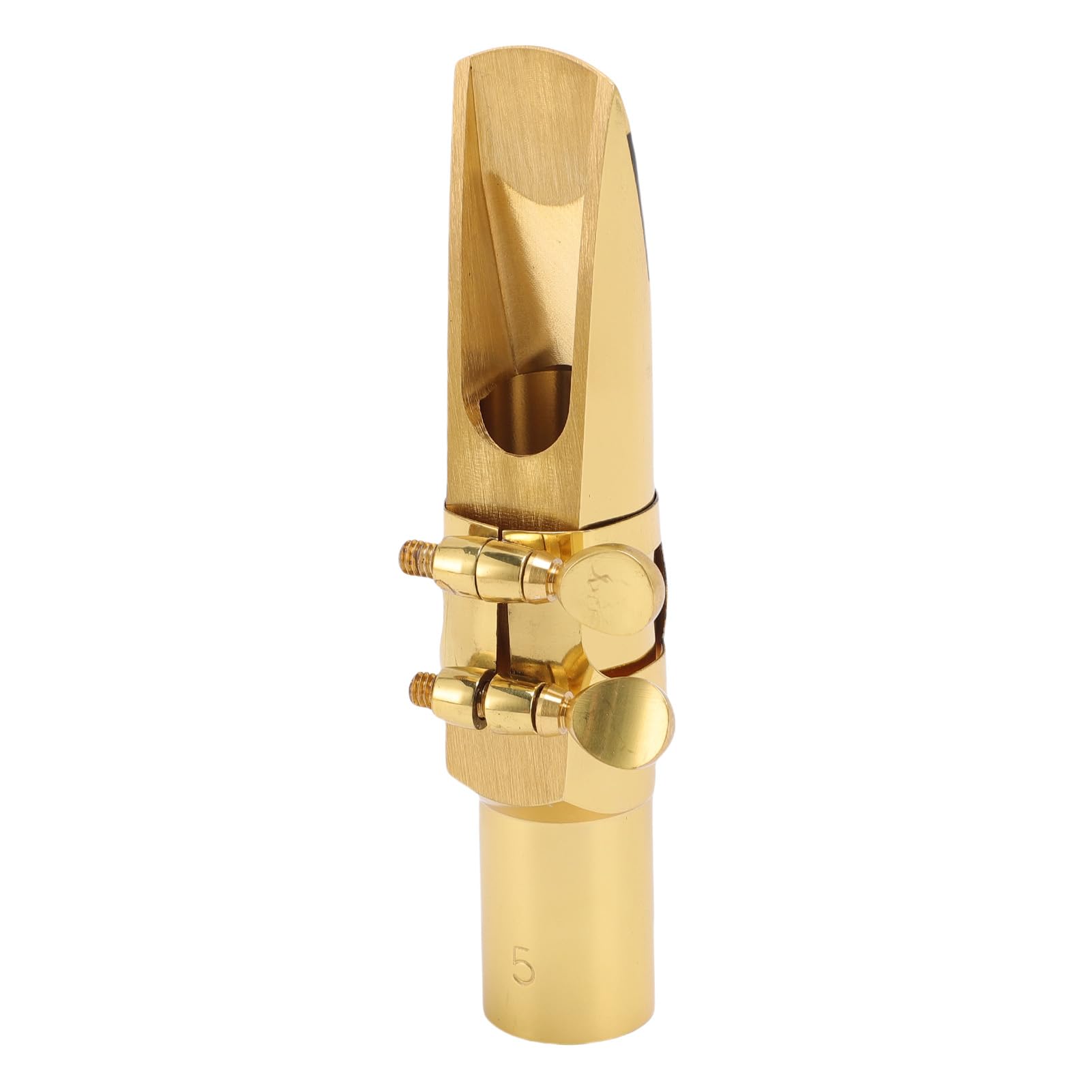 Eujgoov Kit de Boquilla de Saxofón Tenor, Boquilla de Saxo de Tenor de Latón con Tapa, Metal Brillante, Adecuado para Principiantes y Profesionales, para B Plana B
