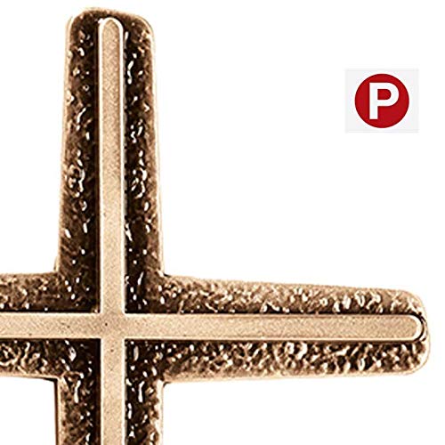 Croce Decorative In Bronzo Per Lapide 40x21 Cm - Modello 2050-40 Per Cimitero - Foto 4