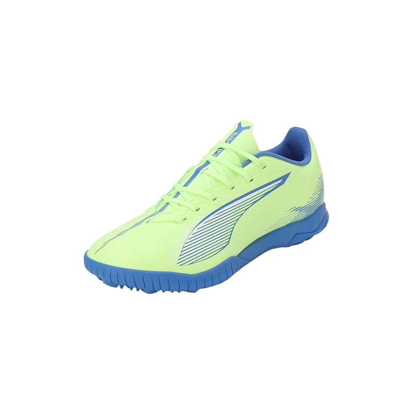 PUMA Ultra 5 Play TT, Soccer Shoe Unisex-Adulto, Fizzy Apple White-BLUEMAZING, 44.5 EU