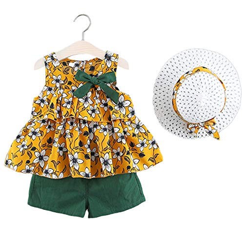 Image of SEYOUAG 2pcs Toddler Girl Clothes T-Shirt Dress+Jeans Shorts Baby Girls Outfits Set