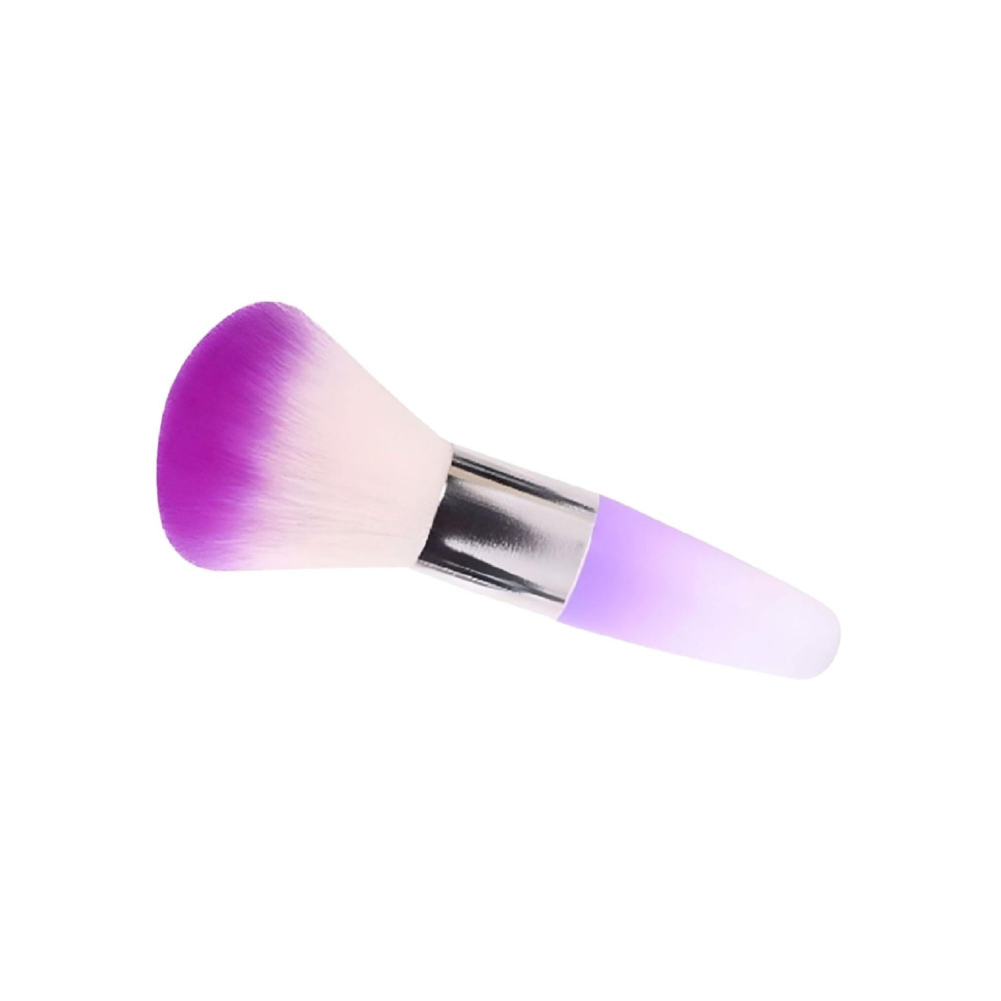 Baskety Soft Bristle Face Powder Brush & Nail Art Dust Remover, Multi-Purpose Beauty Tool for Makeup & Manicure (Purple)-picture-12