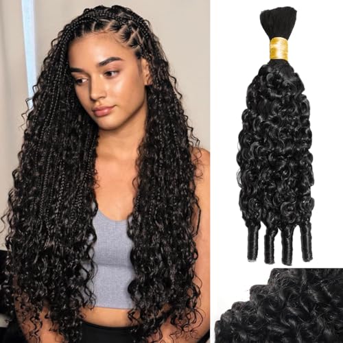 15A Human Braiding Hair for Boho Braids Burmese Curly Spiral Ends Bulk 100% Unprocessed Virgin Hair 18 Inch 1 Bundles/Lot 60g/1Pack Salon-Quality(60g Spiral Curly Ends 1 Bundle 18 Inch)