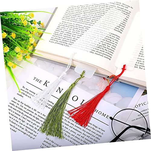 Marque-pages acryliques DIY avec pompons multicolores pour accessoires - 5