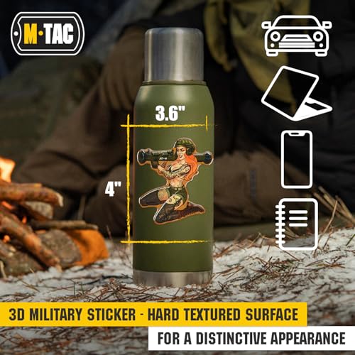 Image of M-Tac Morale Sticker Tactical Girl - 3D Tactical Military Sticker for Laptop, Tablet, Phone, Notebook, Car Bumper, Hard Hat (№10 AT4 Skandinavik)
