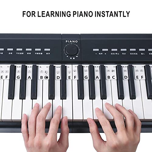 NAUXIU Autocollants amovibles pour clavier de piano 61 touches 88 touches G6I9 - Les Beatles, Paul McCartney, John Lennon, RIngo Starr, George Harrison NAUXIU Autocollants amovibles pour clavier de piano 61 touches 88 touches G6I9 – Image 7