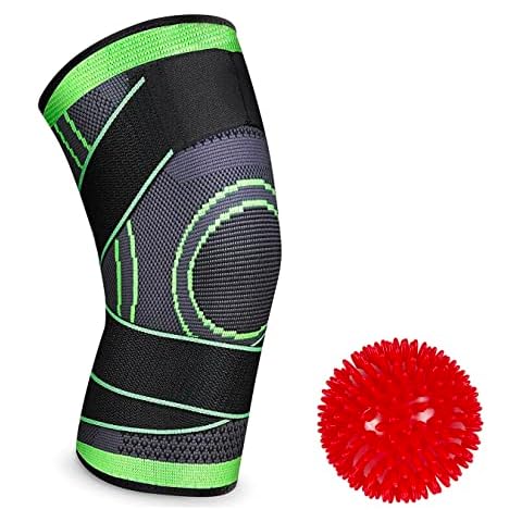 2PCS Rodilleras Menisco y Ligamento Ajustable con Kit de Masaje Cover