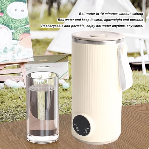 Hervidor eléctrico portátil inalámbrico 400ML USB recargable miniatura 7