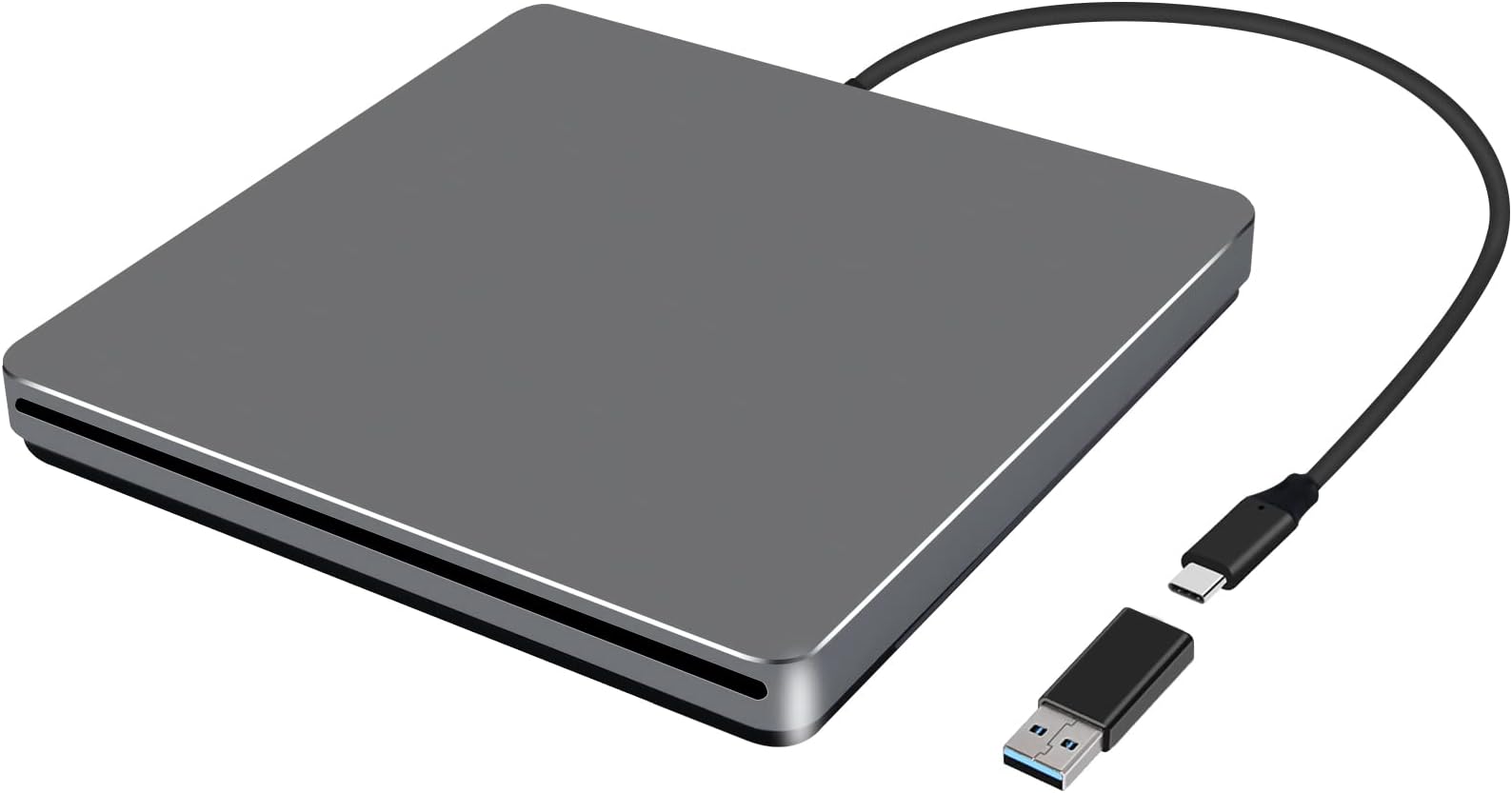 NOLYTH External DVD Drive USB 3.0 TypeC Slotin CD/DVD Player Burner Writer Portable CD Drive