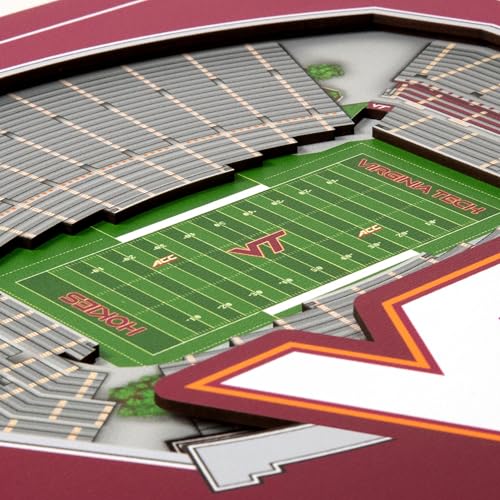 Image of YouTheFan Officially-licensed NCAA Stadium Series 3D Wall Art - multi-layer team stadium replica, detailed sports fan gift, indoor decor