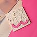 KINIVA Big Dangle Earrings for Women Trendy, Lightweight Geometric Earrings Drop for Women, Fashion Gifts for Christmas (31 Pink)