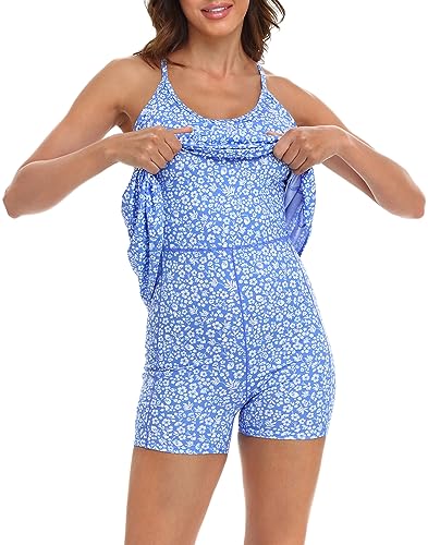 HDE Womens Exercise Workout Dress with Built-in Shorts Sleeveless Athletic Dresses for Golf Tennis4