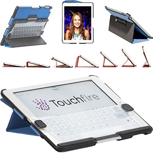 Touchfire Ultra-Protective Case, 3-D Keyboard, Sound Booster & Magnetic Mount for iPad 2, 3, 4 - Light Gray