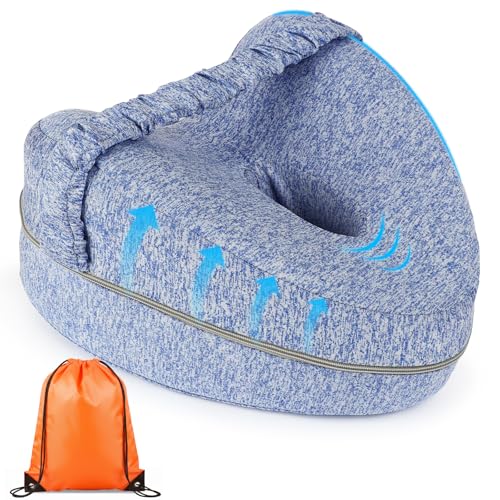 BAYANKALA Revoget Alignment Pillow for Side Sleepers Relieve Leg Pain & Sciatica 2026 New Knee Pillow for Side Sleepers Hips Buttocks Back Sciatica Relief Pillow with Adjustable Strap (Blue)