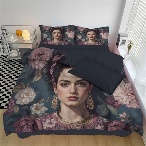 3D Imprimé Parure De Lit 220x240cm fleurs + 2 Taies D'oreillers - Microfibre Parures De Lit,Housse De Couette Adaptées Aux Hommes Et Aux Femmes,Reproduction...
