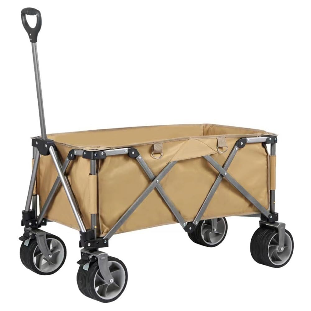 camping cart， Foldable Camping Trolley Cart for s and Beach Picnic