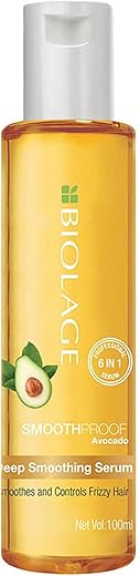 Biolage Smoothproof 6-in-1 Professional Hair Serum for Frizzy Hair |Deep Smoothening With Avocado & Grape Seed Oil | Natural & Vegan