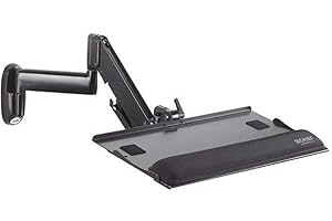 CHIEF K1P110B Height Adjustable Dual Arm with Keyboard