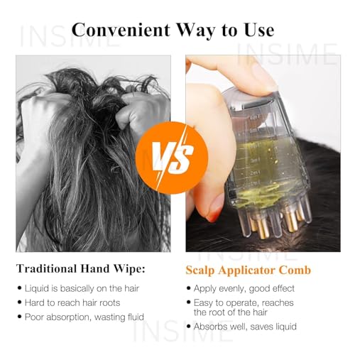 Image of Hair Oil Scalp Applicator Tool | Mini Serum & Oil Dispenser with Scalp Massager | Easy Oiling Applicator for Hair | Compact 5 cm Design