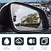 Shakas 2 PCS Car Rearview Mirror Rain Film, Rainwater Drainage HD Anti-glare Eye Protection Sticker, 5.71