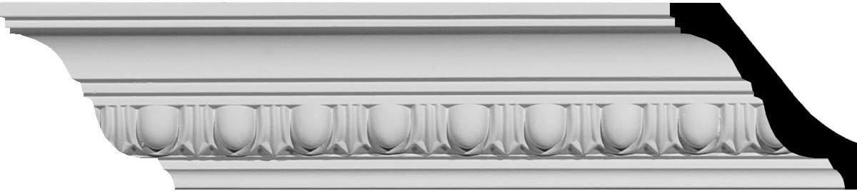 Ekena Millwork Endurathane Egg & Dart Urethane Crown Moulding 2-3/4"H x 94-1/2"L Factory Primed - Lightweight Durable Trim