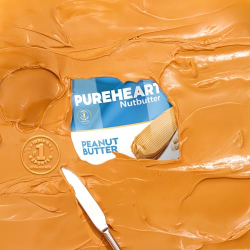 Image of Pureheart Nutbutter Creamy Peanut Butter 510 gm | Natural & Premium Roasted Peanuts | High Protein, Rich in Fiber | Zero Trans Fats | for Tasty Breakfast & Post Workout Protein Snack