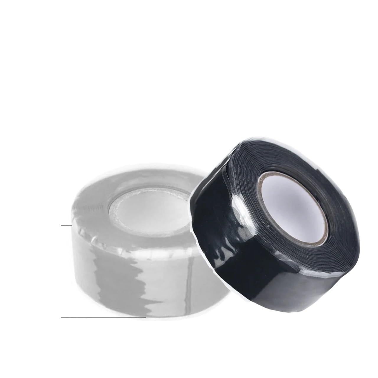Cinta de reparación silicona autofundible, cinta impermeable altamente elástica for fugas for tuberías, mangueras y aislamiento eléctrico para reparación de tuberías(Black-Grey 2pcs,3 set)