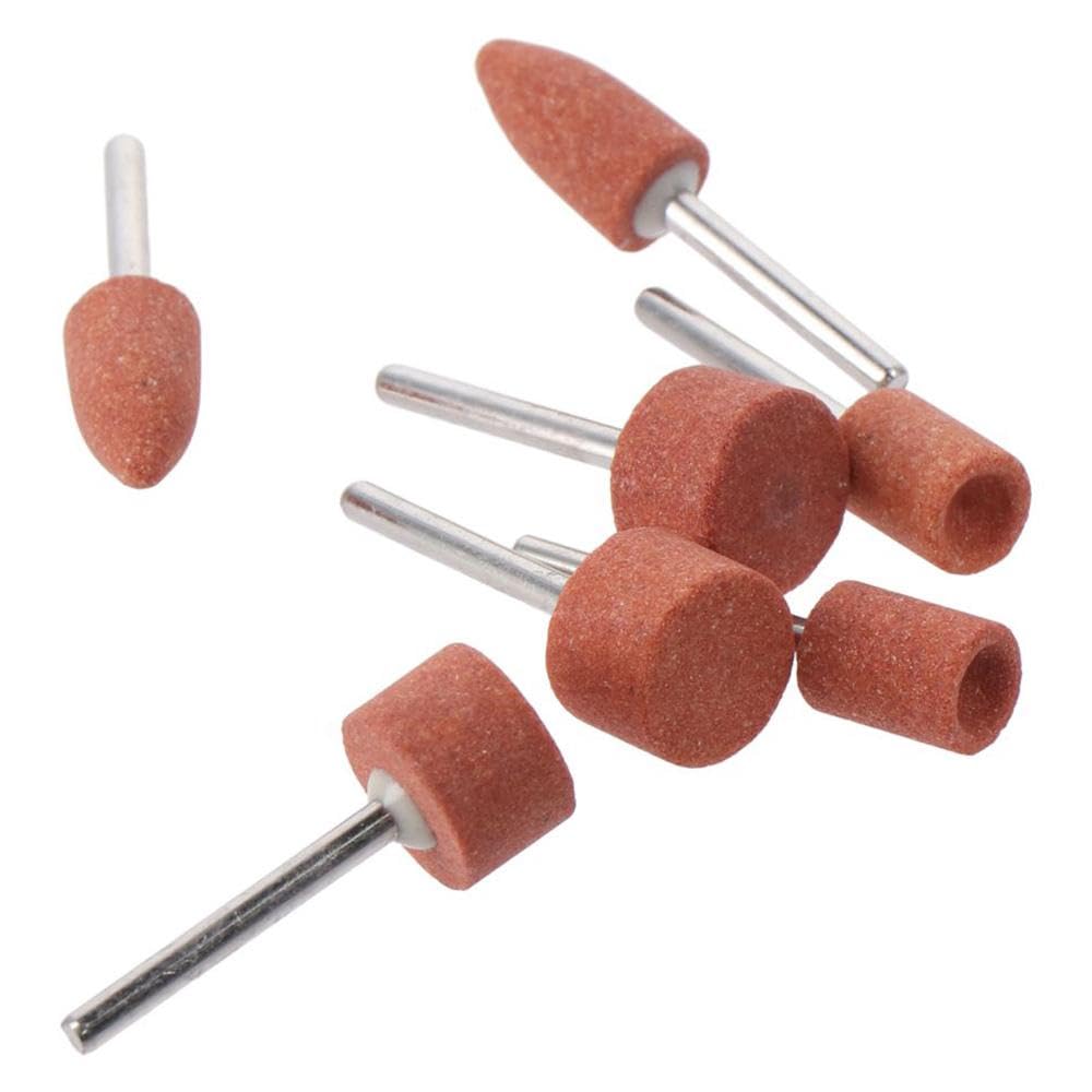 AllGIFT Diamond Burr Bits 18pcs Various Shapes Industry Tool Corundum Stone Carving Set Metal Carving 1/8'' Mounted Grinding Bits Craft Carving