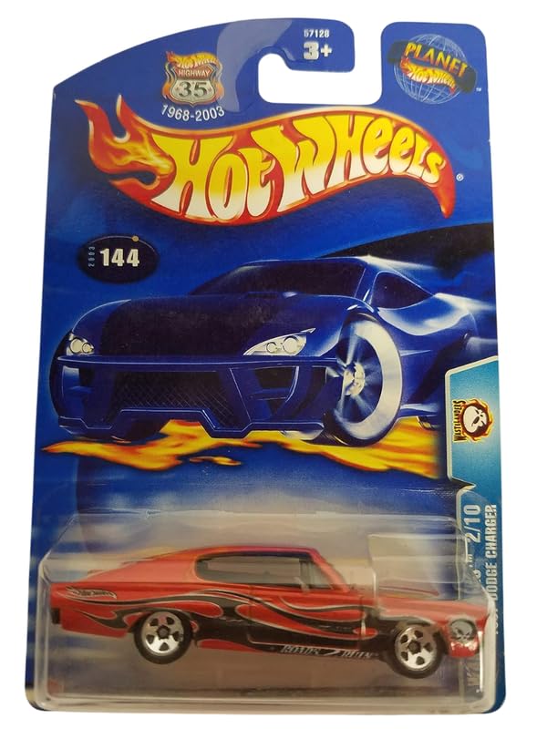 Image of Hot Wheels 1967 Dodge Charger Wastelanders Ages 3 and Up #144 (Red)