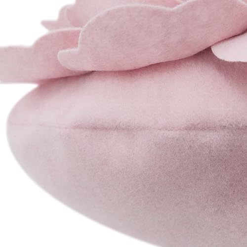 Miniatura 4 de JWH Funda de almohada hecha a mano con diseño de flores y rayas blancas, funda de almohada decorativa redonda estéreo para cama, sofá, dormitorio,