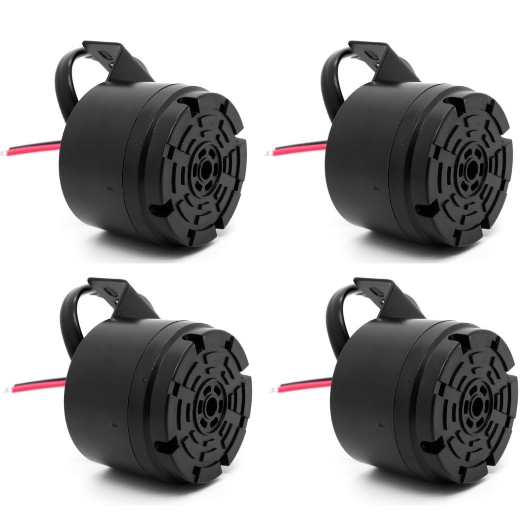 Universal 12-24V 100dB Alarme de secours étanche (Noir-4 PCS)