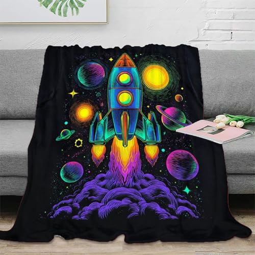 Plaid extraterrestre 3D flanelle chaude grand lit - 3