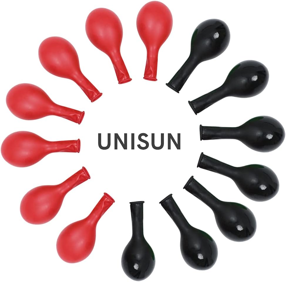 Red and Black Balloons, 20pcs 12inch Red Latex Balloons Black Balloons - Image 5