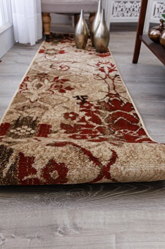 Modern Burgundy Rug Hallway Runners Cream Beige Area Rugs 2X7 Rug Clearance Contemporary Rugs Blue Cream Beige 2X8 Rug #TOP4