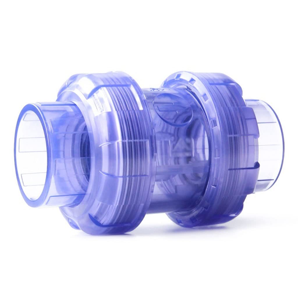 Válvula de retención de válvula de bola de PVC transparente, 20-63mm, unidireccional, sin retorno for pecera(25MM)