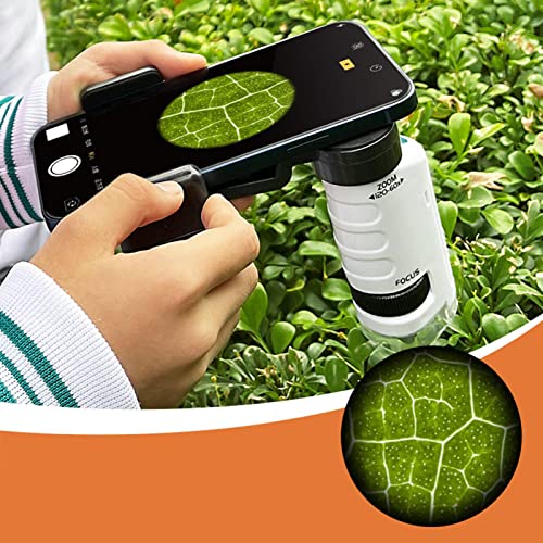 Microscópio portátil infantil, microscópio de bolso infantil com lentes iluminadas em LED, brinquedo