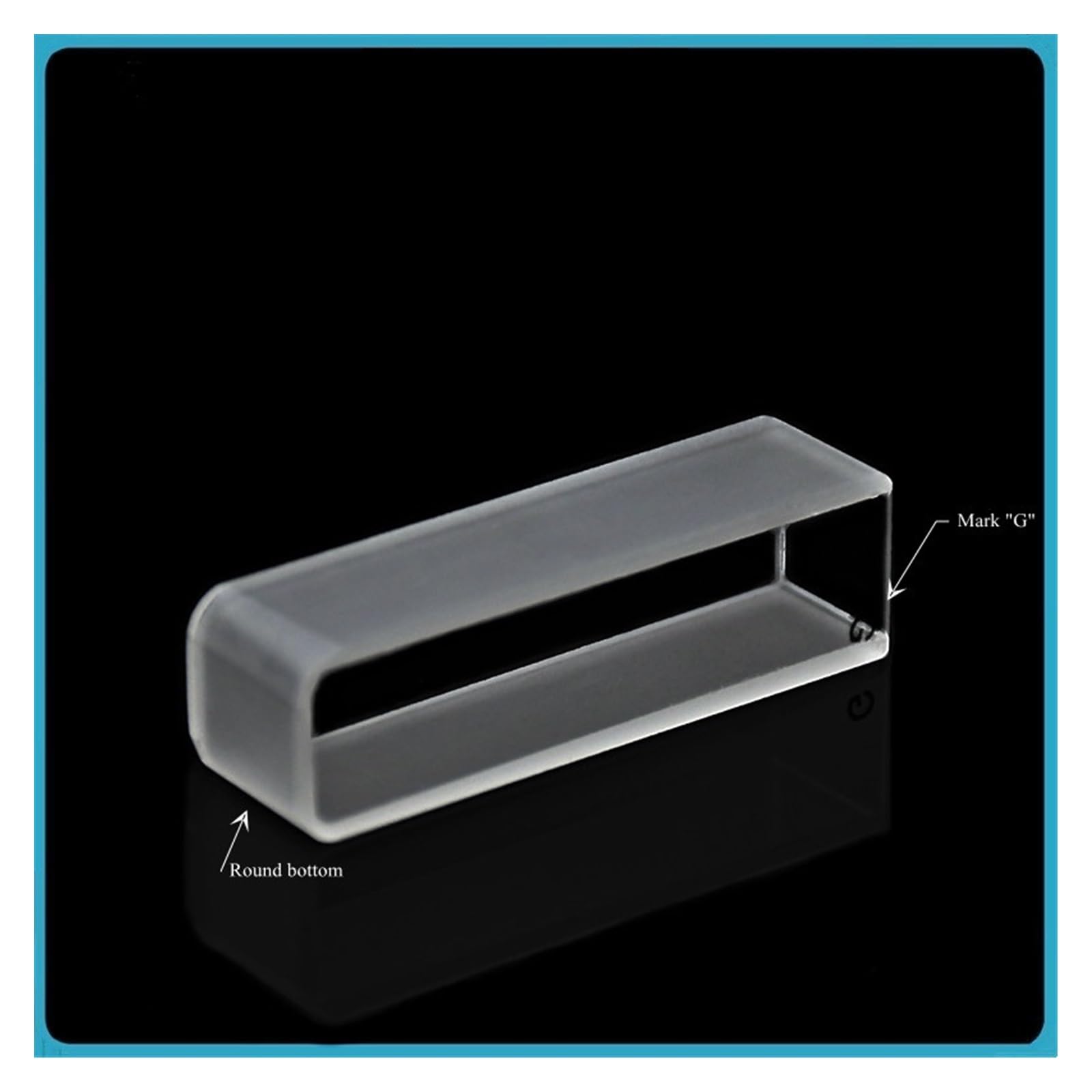 Glasküvette, Flüssigkeitsprobenzelle, Lichtweg, 10 mm, Absorptionszellen, 3,5 ml, Verwendung for Spektrophotometer, Frittensintertechnologie, 4 Stück