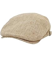 [エクサス] ハンチング フェイクリネン サイドベルト 大きいサイズ帽子最大65cm 調節可能 メンズ ベージュ