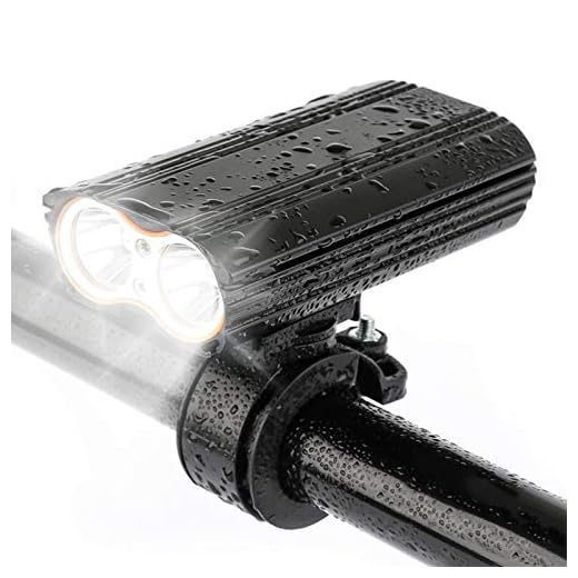 LED-cykellampor 2 400 lumen Cree XML-T6 LED USB uppladdningsbar, vattentät cykling cykel strålkastare fram och MTB-ljus, för nattridning