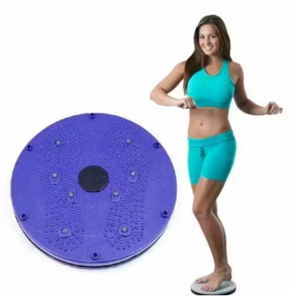 Tummy Twister Disc with Tummy Trimmer, Blue, Waist Twisting Board and Spring Exerciser Combo-image-28