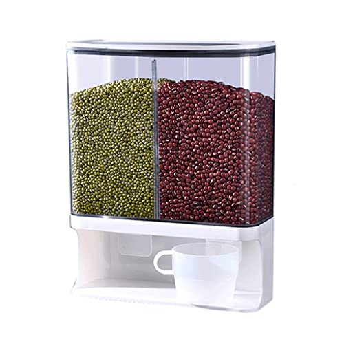 TJLSS Cocina Caja de almacenamiento de alimentos for perros sellado de lonchera de lonchera de lonchera con montón de pared (Color : White, Size : 24.5X9.5X31cm)